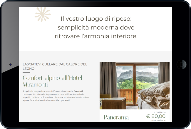 Hotel Miramonti tablet
